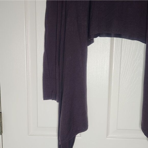 Worthington S/M Chocolate Brown LngSlve SILK Blend Women's Wrap Opened Cardigan - Picture 3 of 9